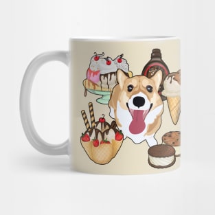 Ice Cream Party Corgi Mug